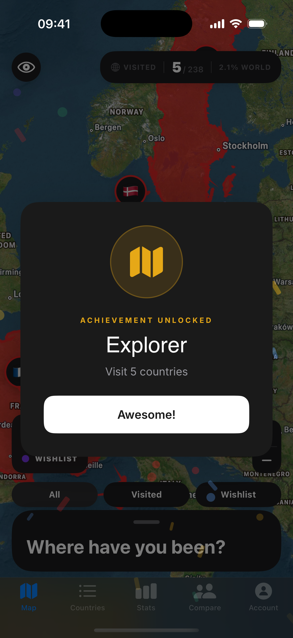 Achievement unlocked — Explorer badge